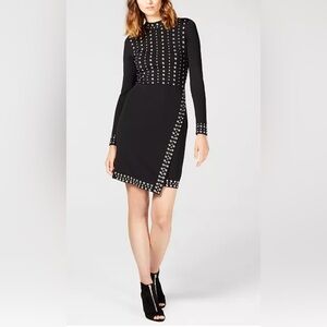 INC International Concepts Black Dress with Silver Accents